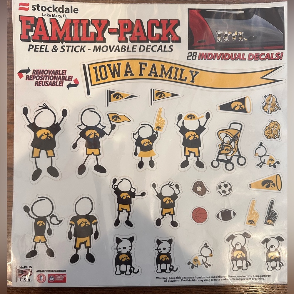 Iowa Hawkeye car window decals